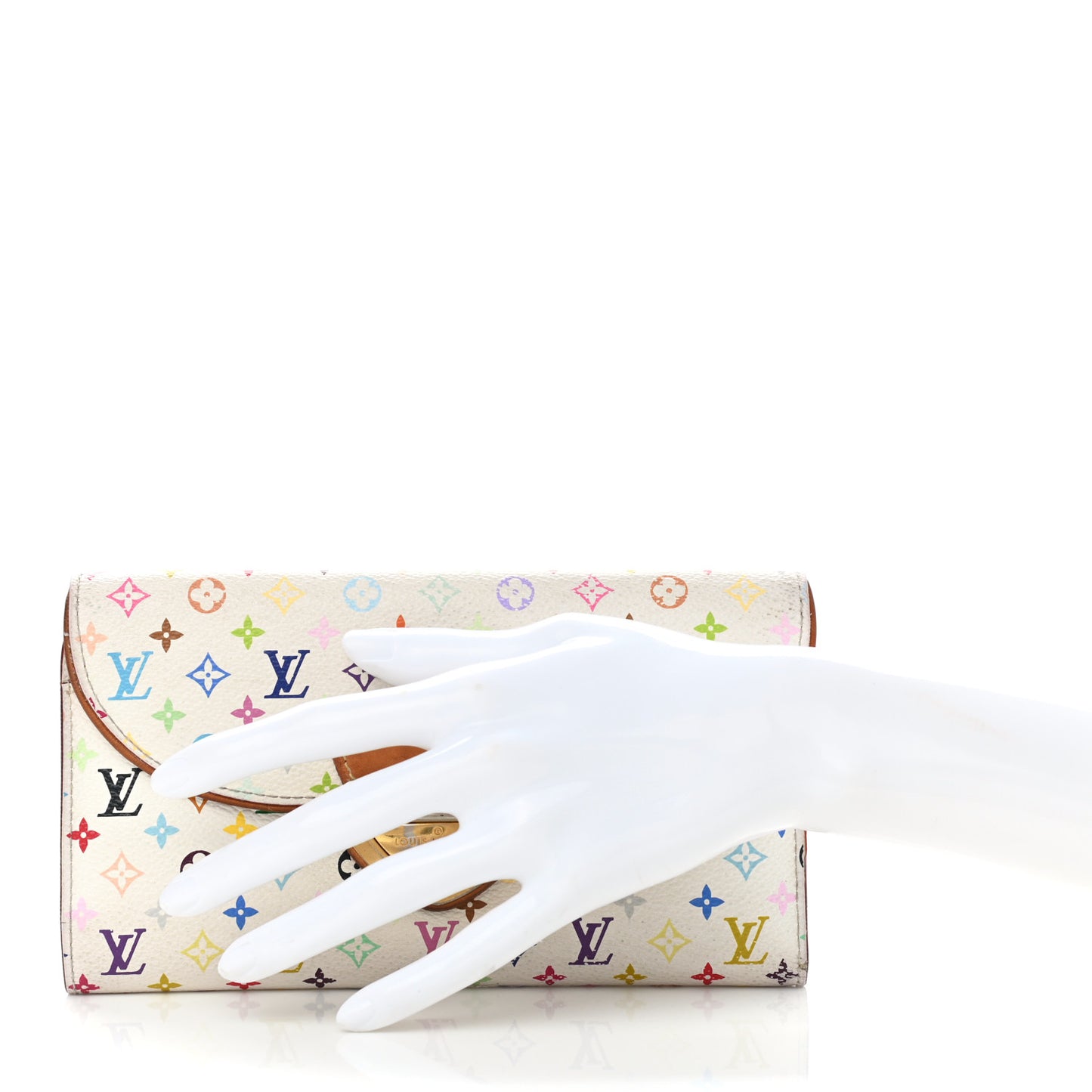Monogram Multicolor Eugenie Wallet White
