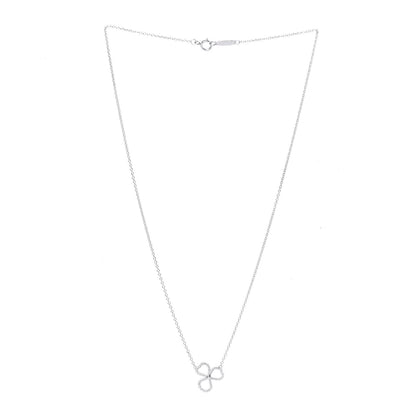 Tiffany Platinum Diamond Mini Paper Flowers Pendant Necklace 3 of 6