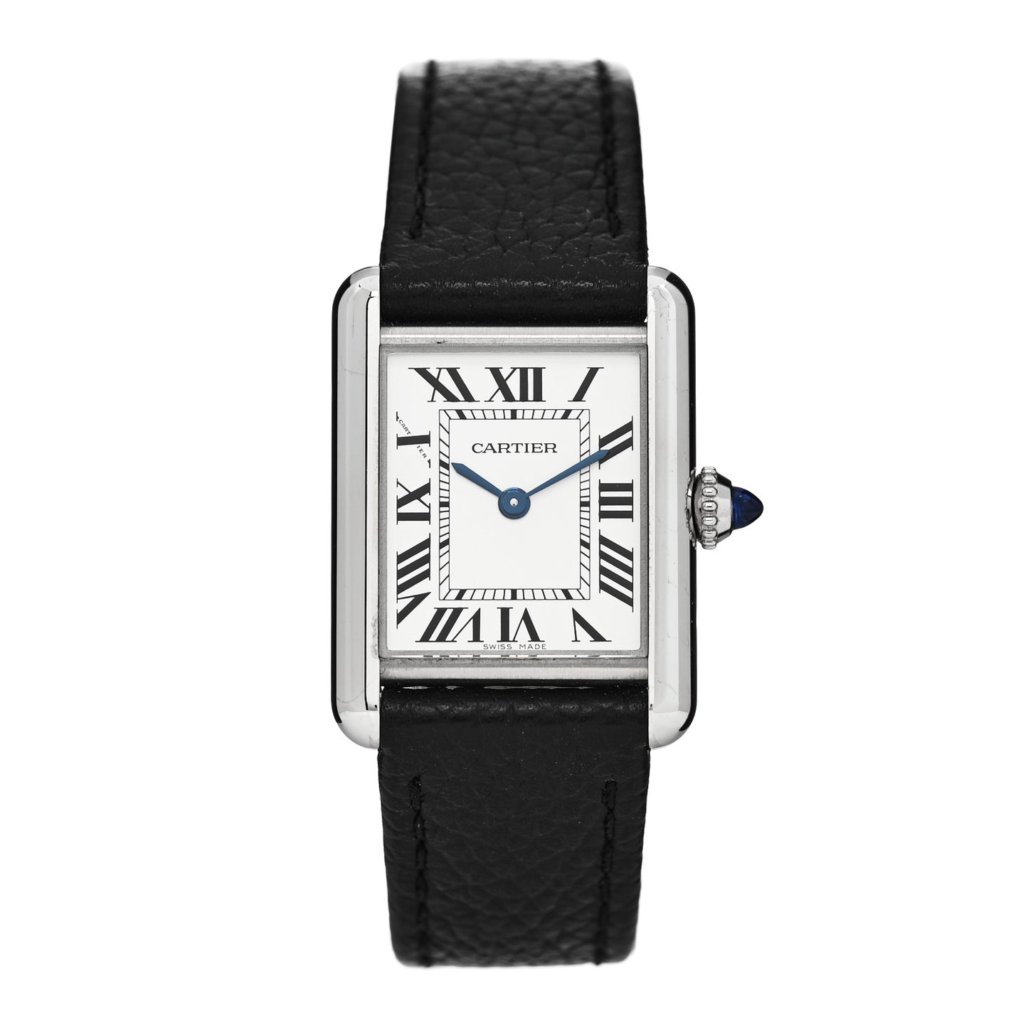 Stainless Steel Calfskin 22mm Must de Cartier Tank Quartz Watch