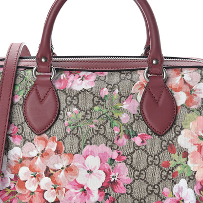 Gucci GG Supreme Monogram Blooms Small Boston Beige Multicolor Dry Rose 6 of 8