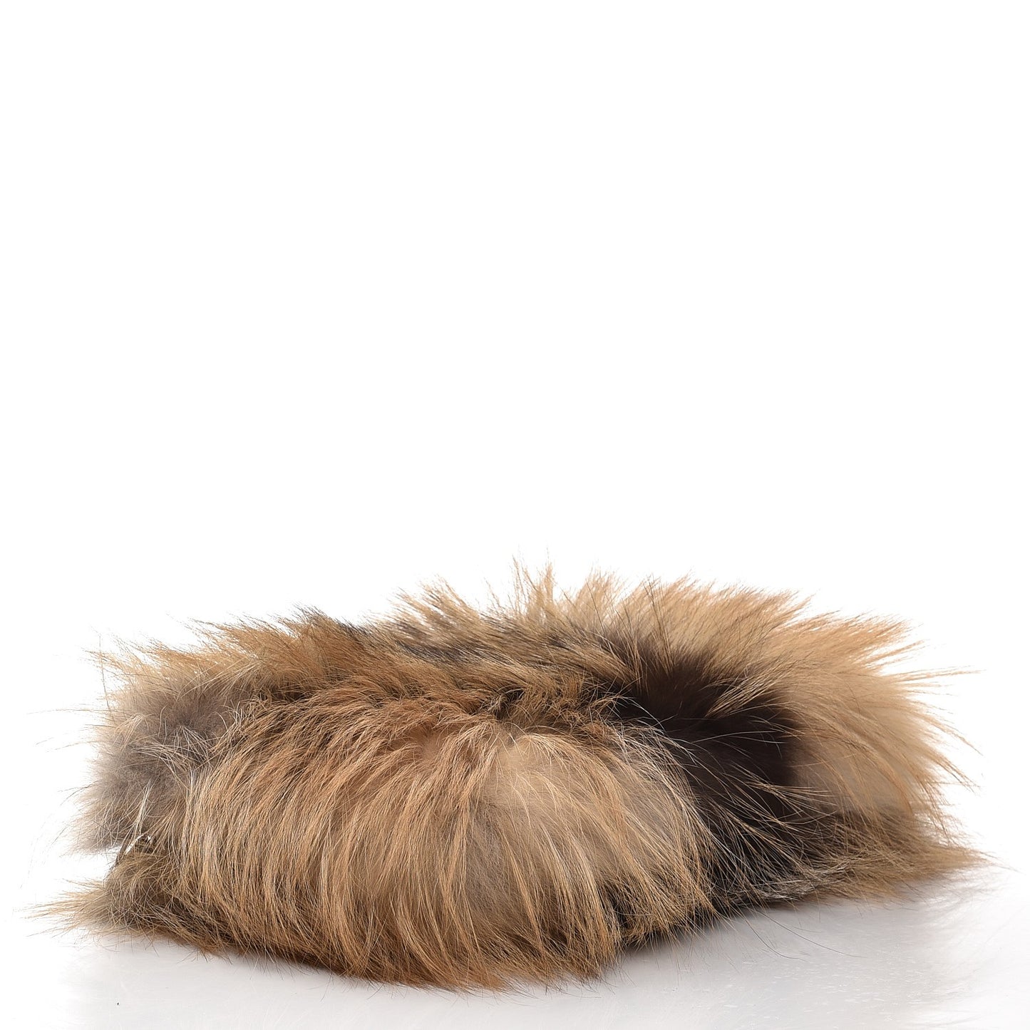 Fox Fur Folded Clutch Natural