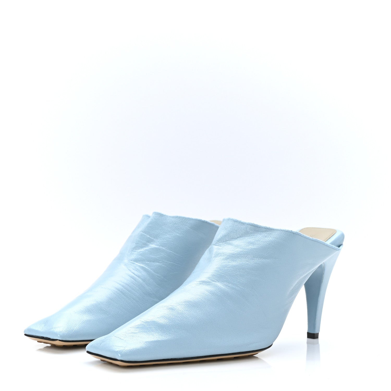 Bottega Veneta Crunch Lux Mules 38.5 Ice Sh 3 of 7