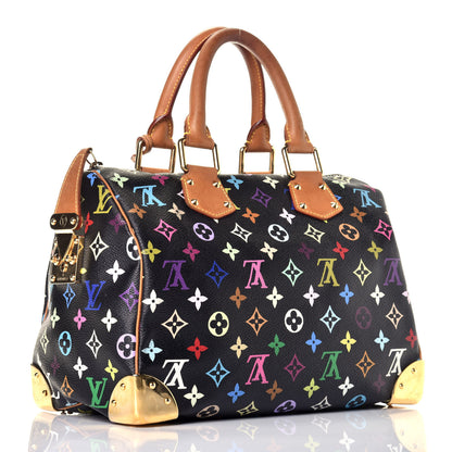 Louis Vuitton Monogram Multicolor Speedy 30 Black 3 of 10