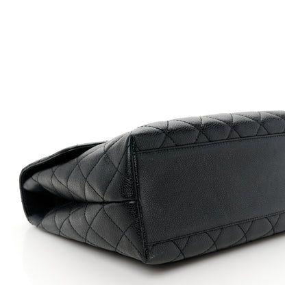 Chanel Caviar Quilted Jumbo Kelly Flap Black 11 of 12