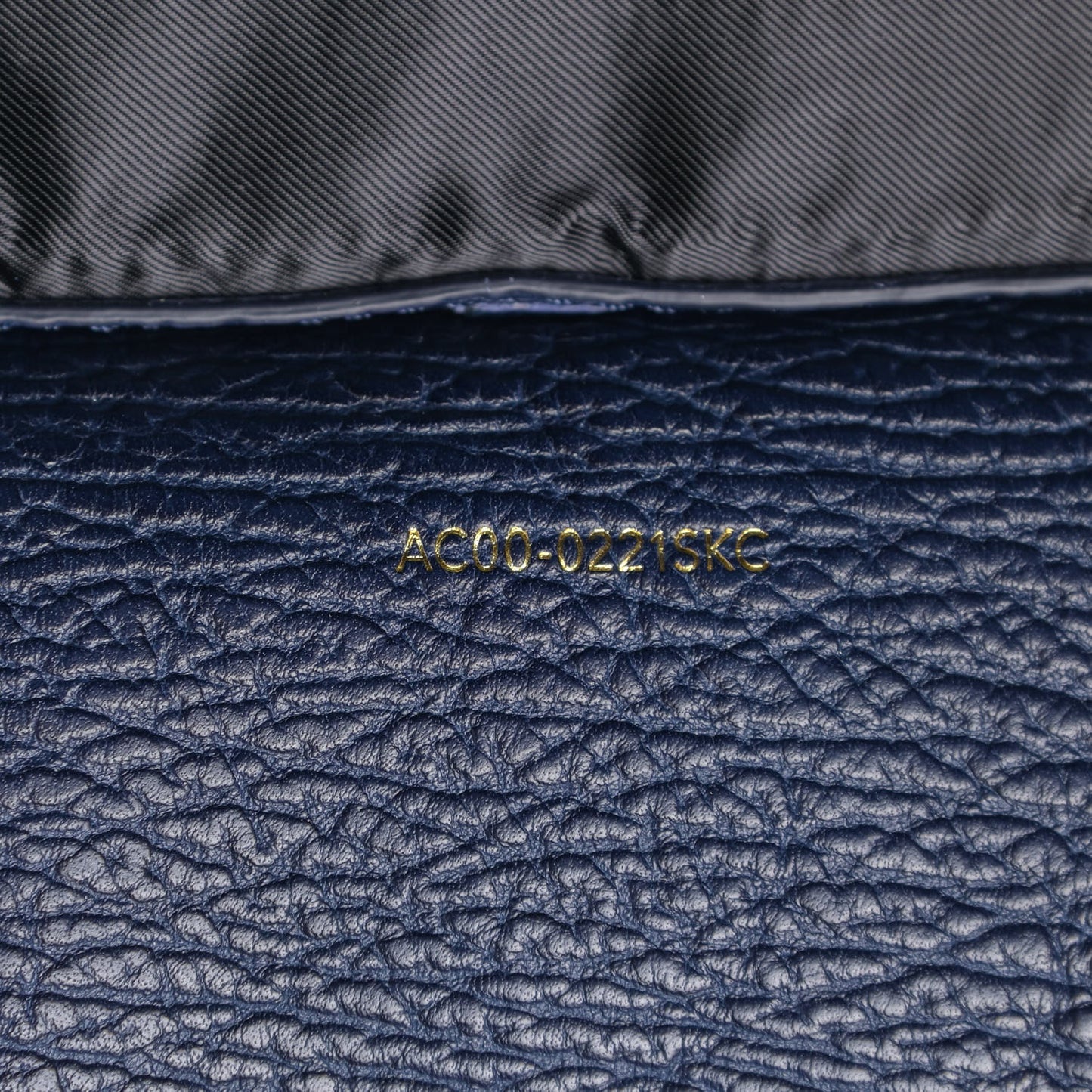 Textured Calfskin Large Pashli Satchel Navy