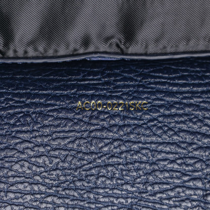 3.1 Phillip Lim Textured Calfskin Large Pashli Satchel Navy 7 of 9