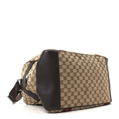 Gucci GG Monogram Web Duffle Bag Dark Brown 4 of 9