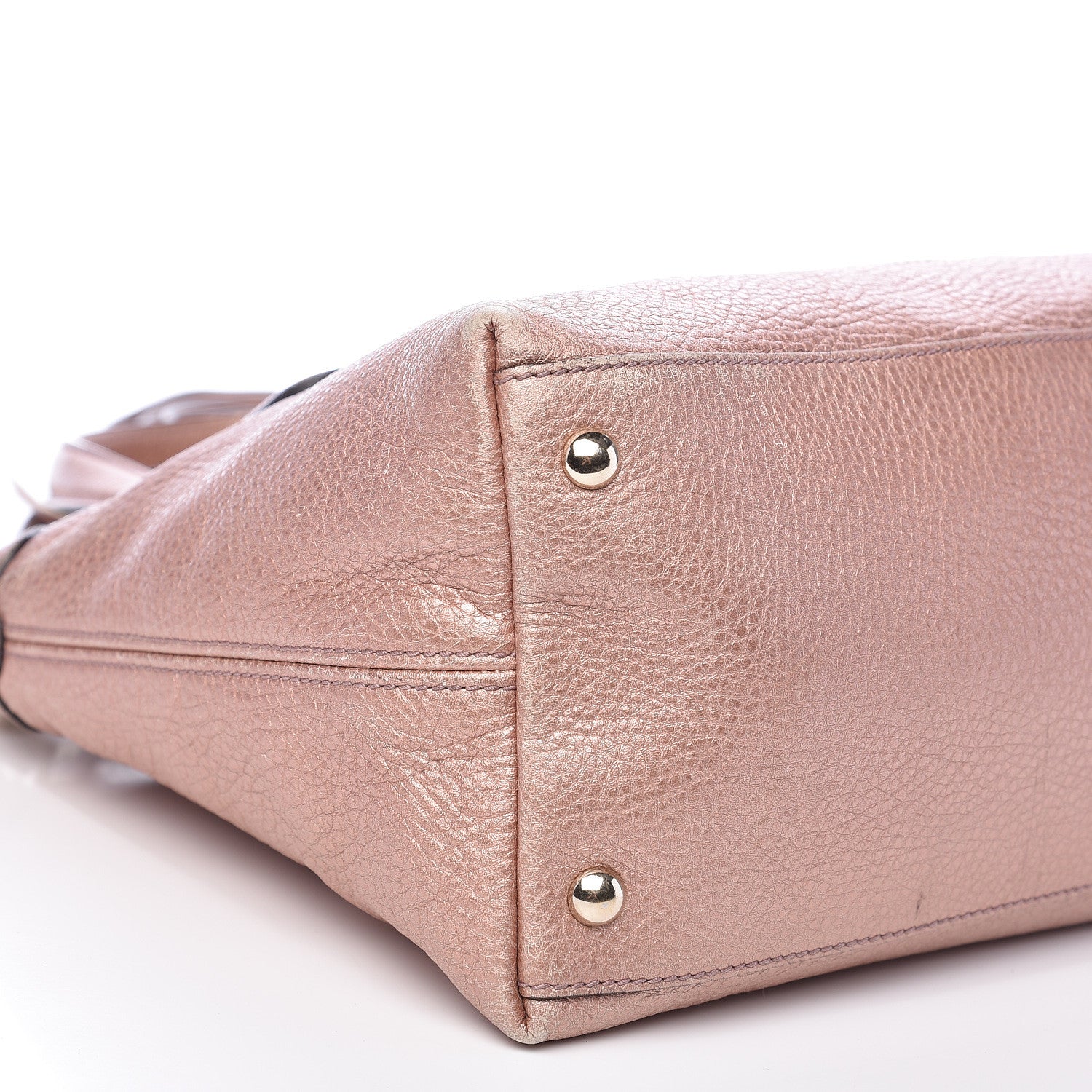 Gucci Metallic Cellarius Calfskin Small Soho Top Handle Satchel Pink 9 of 18