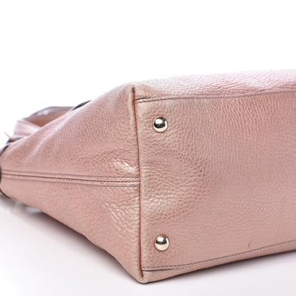 Gucci Metallic Cellarius Calfskin Small Soho Top Handle Satchel Pink 9 of 18