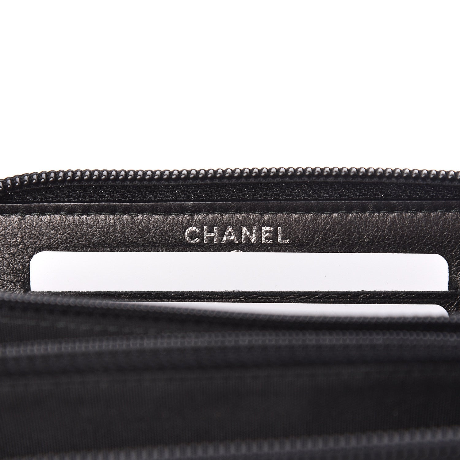 Chanel Caviar Quilted Small Boy Zip Around Wallet Black 6 of 10