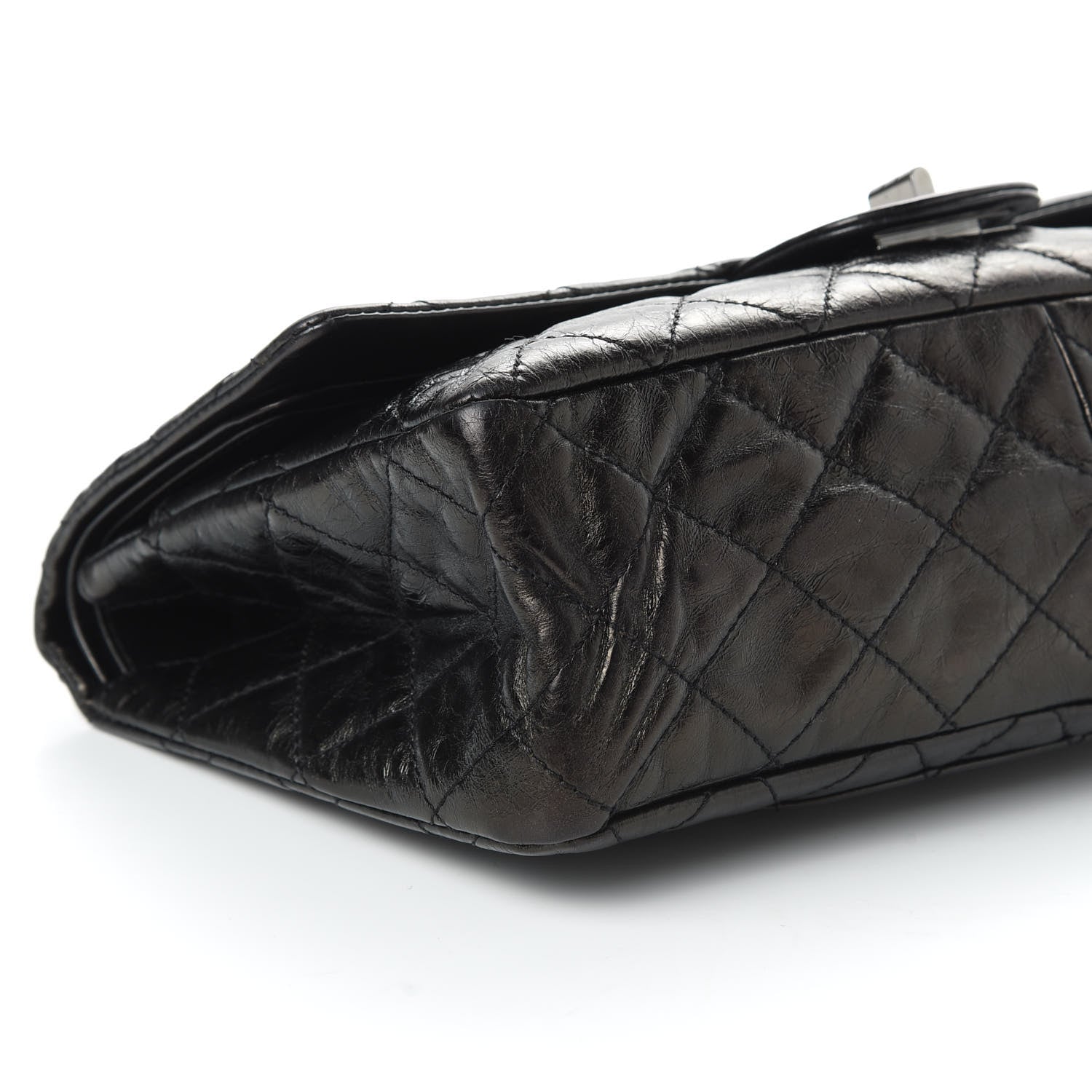 Chanel Glazed Aged Calfskin Quilted 2.55 Reissue 227 Flap Black 6 of 11
