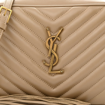 Saint Laurent Calfskin Matelasse Monogram Lou Camera Bag Dark Latte 7 of 9