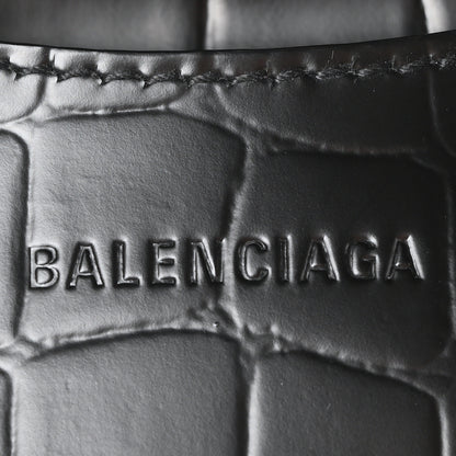 Balenciaga Semi Shiny Calfskin Crocodile Embossed Neo Classic Black Hardware City Black 6 of 9