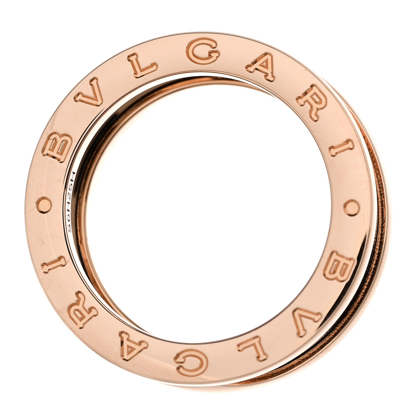 18K Rose Gold Black Ceramic B.Zero1 Two-Band Ring 53 6.25