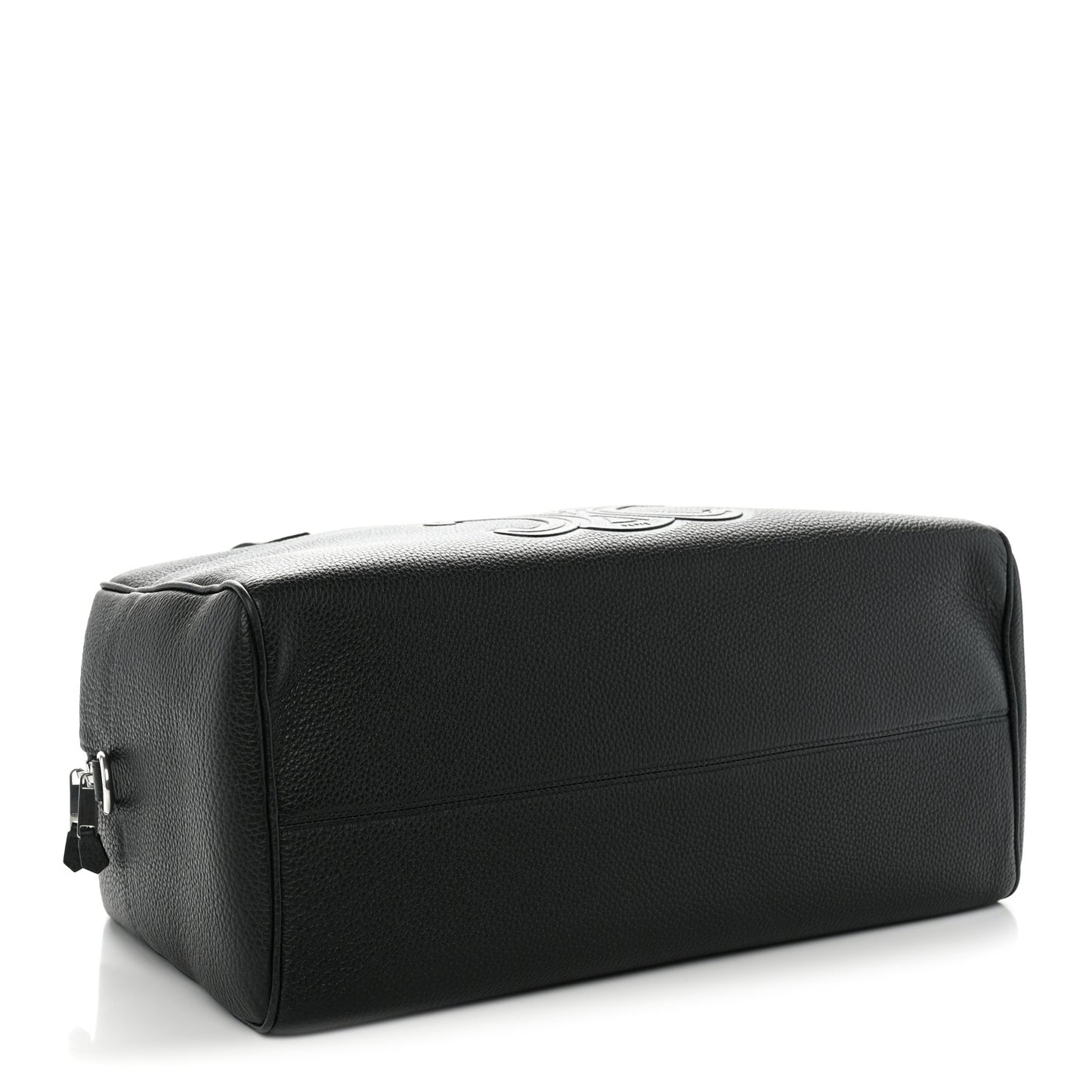 Grained Calfskin Duffle Bag Night Green