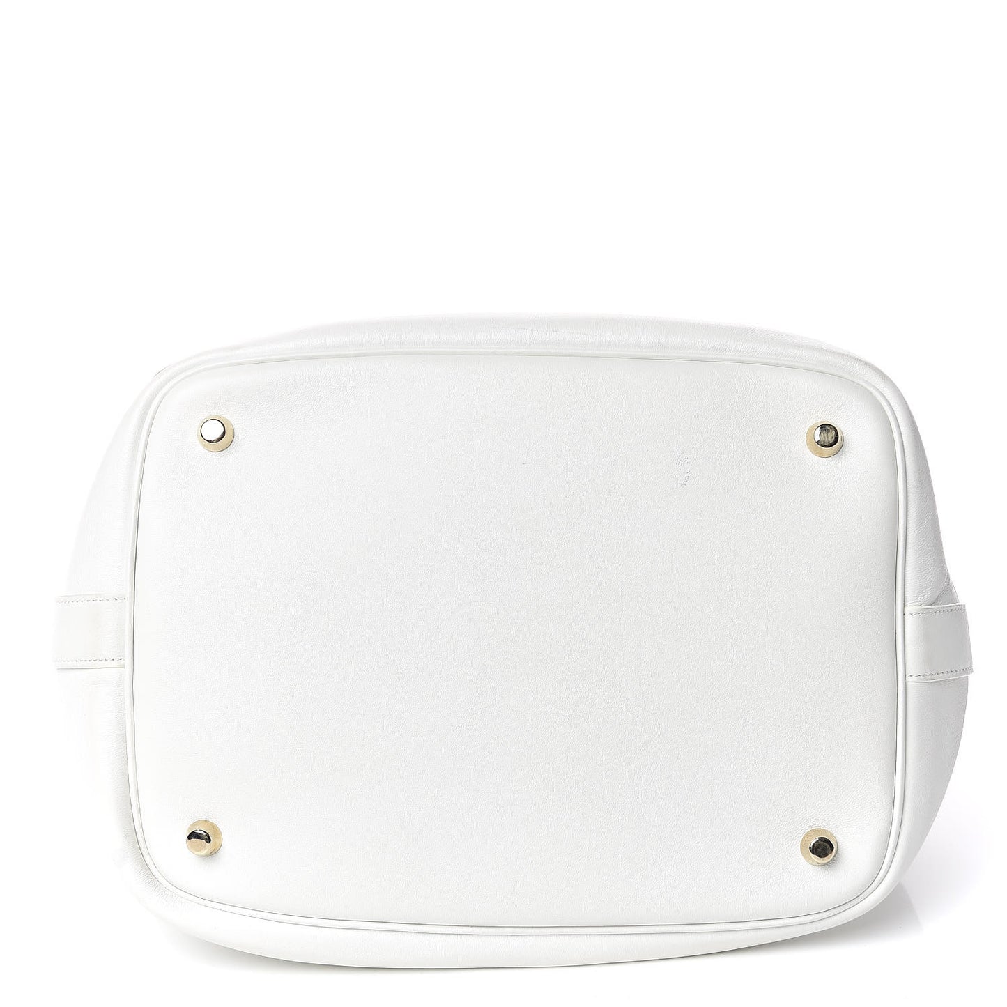 Calfskin Paradise Bubble Bucket Bag White