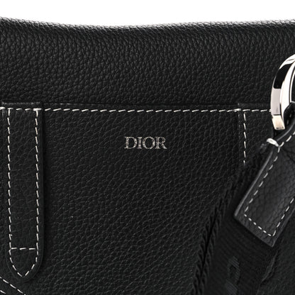 Christian Dior X KAWS Grained Calfskin Saddle Wristlet Black 7 of 10