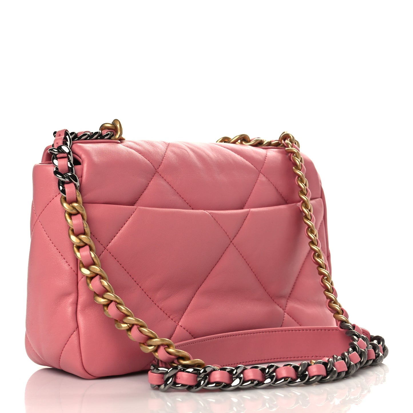 Lambskin Quilted Medium Chanel 19 Flap Pink