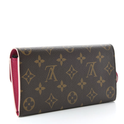 Louis Vuitton Monogram Bloom Flower Emilie Wallet Fuchsia 3 of 10