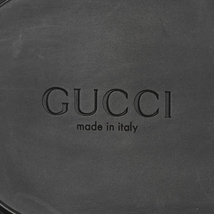 Gucci Rubber Chevron Logo Embossed Womens Thong Platform Sandals 38 Black 9 of 10