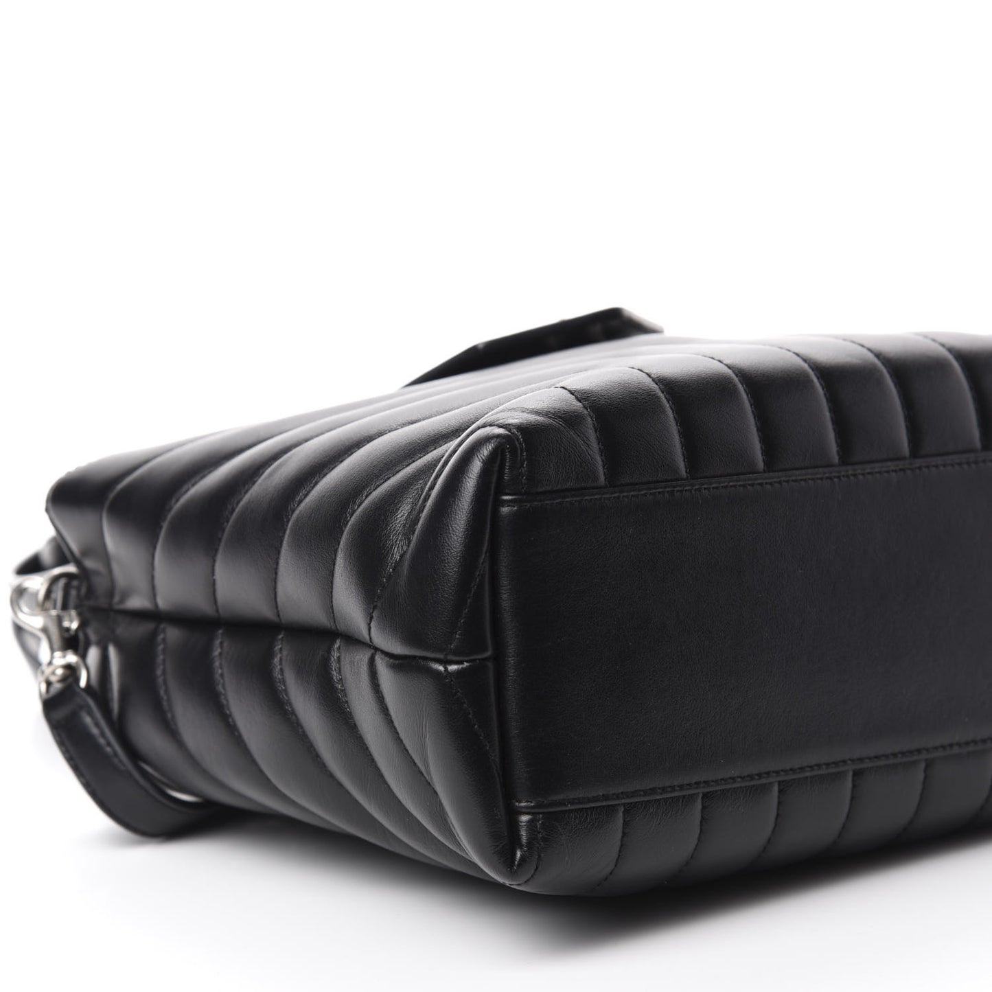 Calfskin Y Quilted Monogram Small Loulou Shopper Black