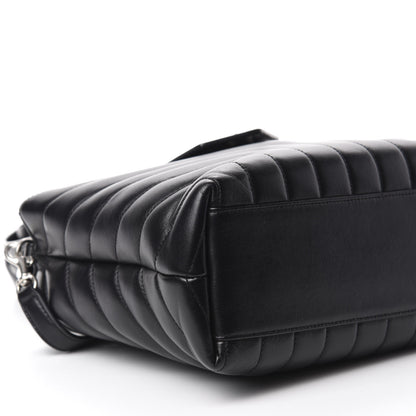 Saint Laurent Calfskin Y Quilted Monogram Small Loulou Shopper Black 7 of 12