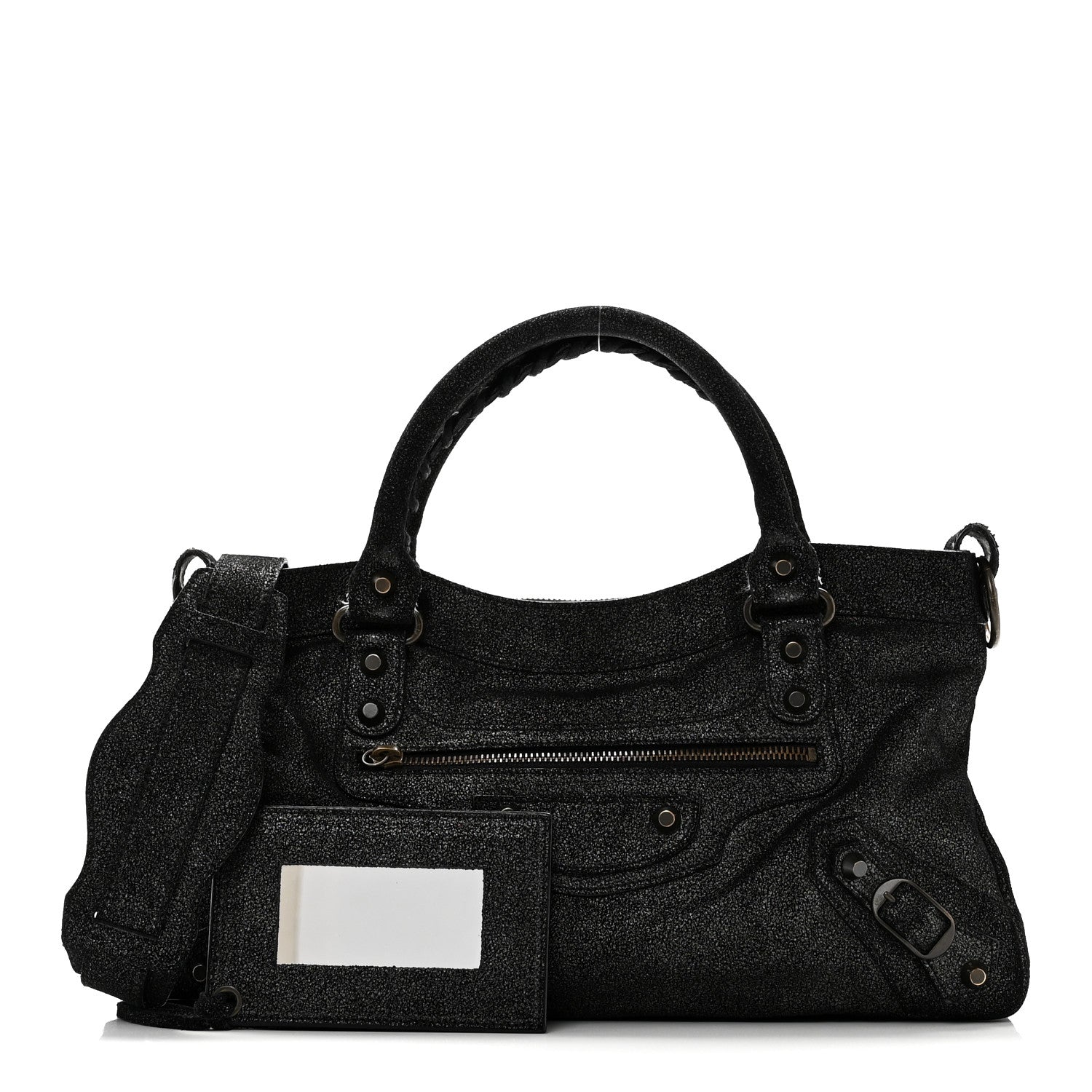 Balenciaga Craquele Calfskin Classic Hardware First Black 3 of 14