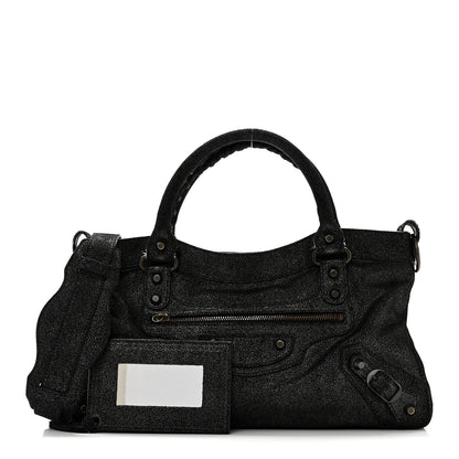 Balenciaga Craquele Calfskin Classic Hardware First Black 3 of 14
