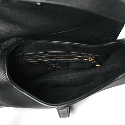 Christian Dior Grained Calfskin Saddle Bag With Strap Black 5 of 10