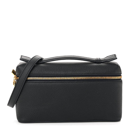 Loro Piana Grained Calfskin L19 Extra Pocket Pouch Navy 1 of 9