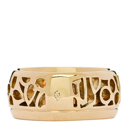 Louis Vuitton 18K Yellow Gold Monogram Resille Wide Ring 50 5.25 3 of 5
