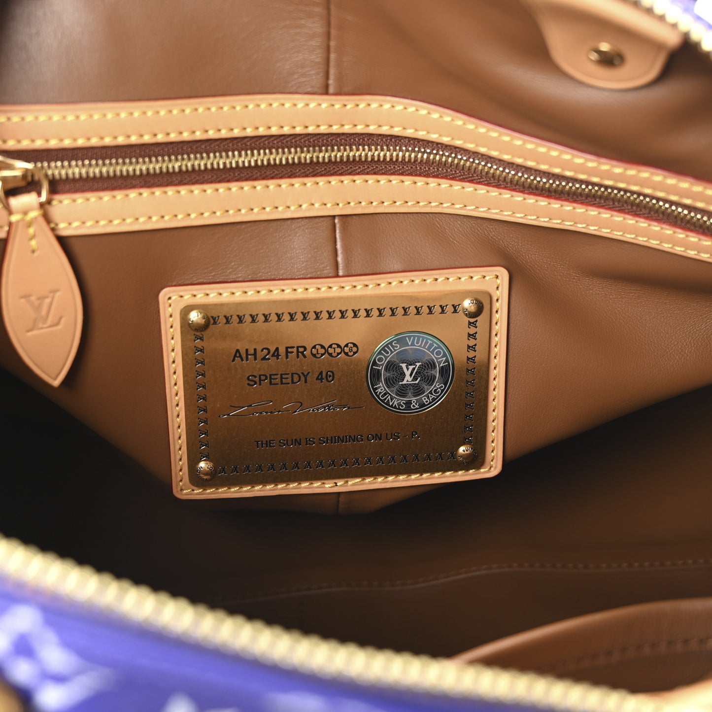 Calfskin Monogram Speedy P9 Bandouliere 40 Amethyst