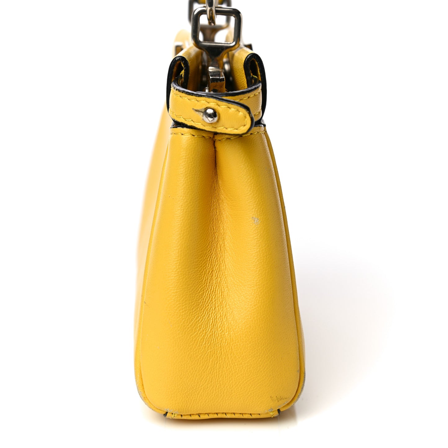 Shiny Nappa Micro Peekaboo Iconic Satchel Sunflower