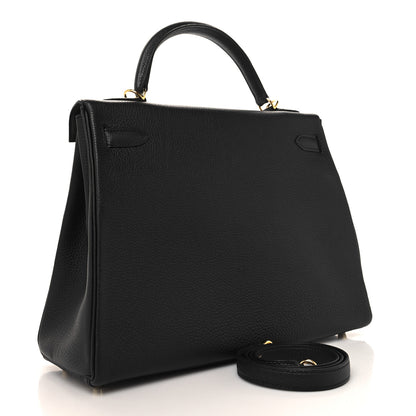 Hermes Togo Kelly Retourne 32 Black 3 of 11