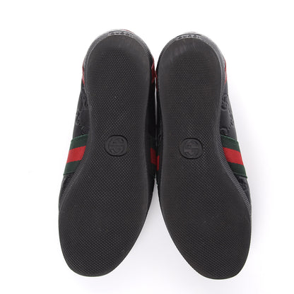 Gucci Guccissima Womens Web Sneakers 37.5 Black 5 of 10