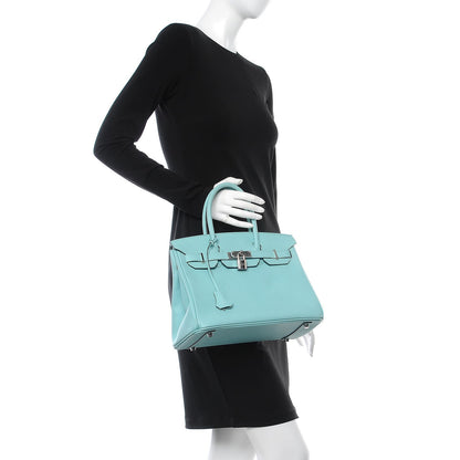 Hermes Epsom Birkin 30 Bleu Atoll 2 of 10