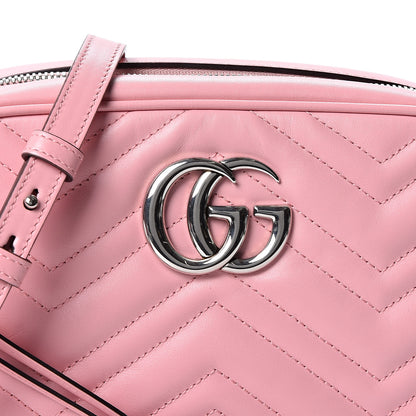 Gucci Calfskin Matelasse Small GG Marmont Chain Shoulder Bag Wild Rose 7 of 10