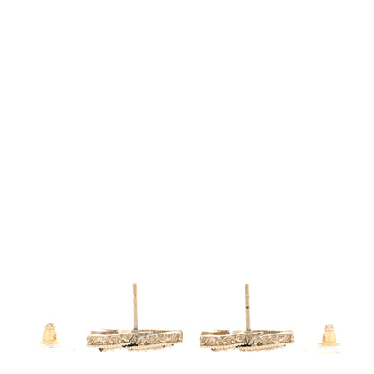 Chanel Enamel CC Baroque Earrings Light Gold 3 of 5