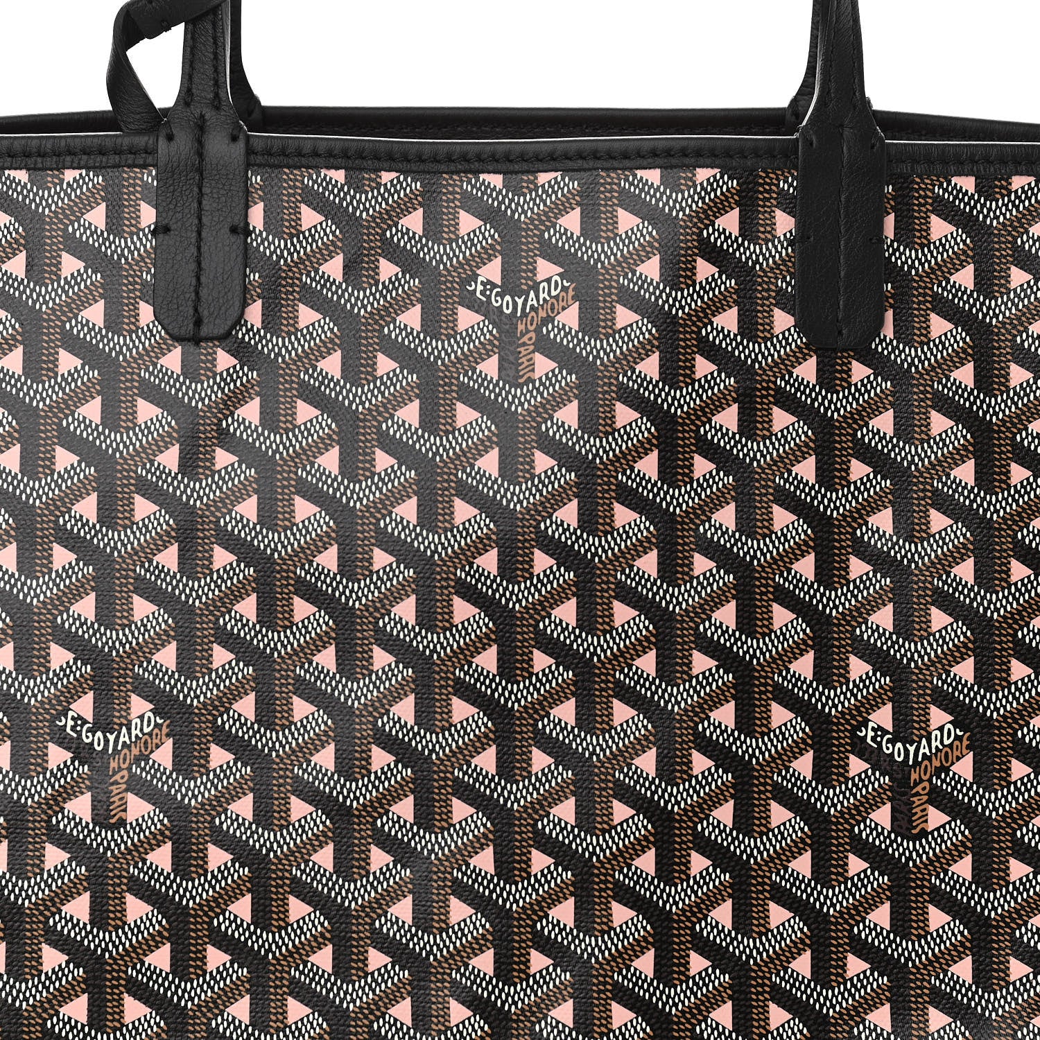 Goyard Goyardine Saint Louis Claire Voie PM Black Pink 7 of 9