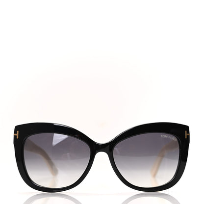 Tom Ford Acetate Alistair Cat Eye Sunglasses TF524 Black Beige 2 of 8