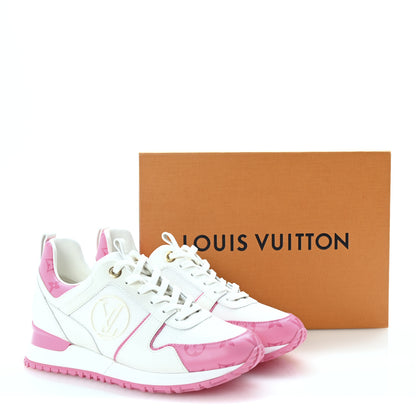 Louis Vuitton Calfskin Monogram Run Away Sneakers 38 White Pink 10 of 10