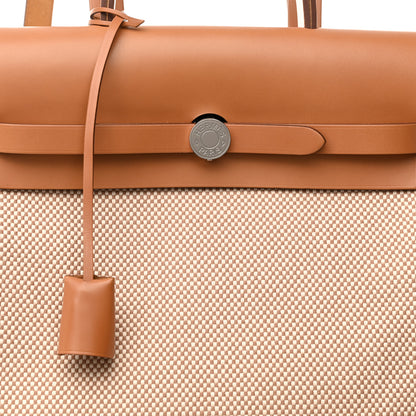 Hermes Vache Hunter Criss Viking Herbag a Dos Retourne Backpack Ecru Beige Naturel 7 of 9