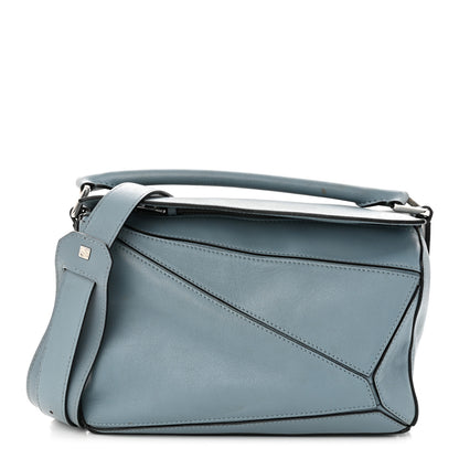 Loewe Calfskin Small Puzzle Bag Stone Blue 1 of 14