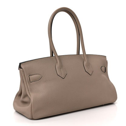 Hermes Taurillon Clemence JPG Shoulder Birkin II 42 Gris Tourterelle 3 of 9