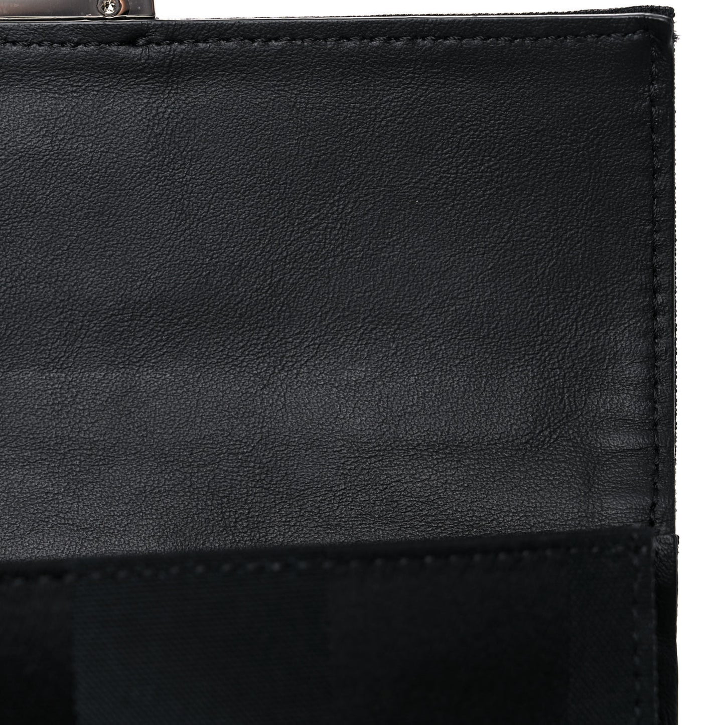 Recycled Nylon Vitello Grace Light Pequin Baguette Belt Pouch Black