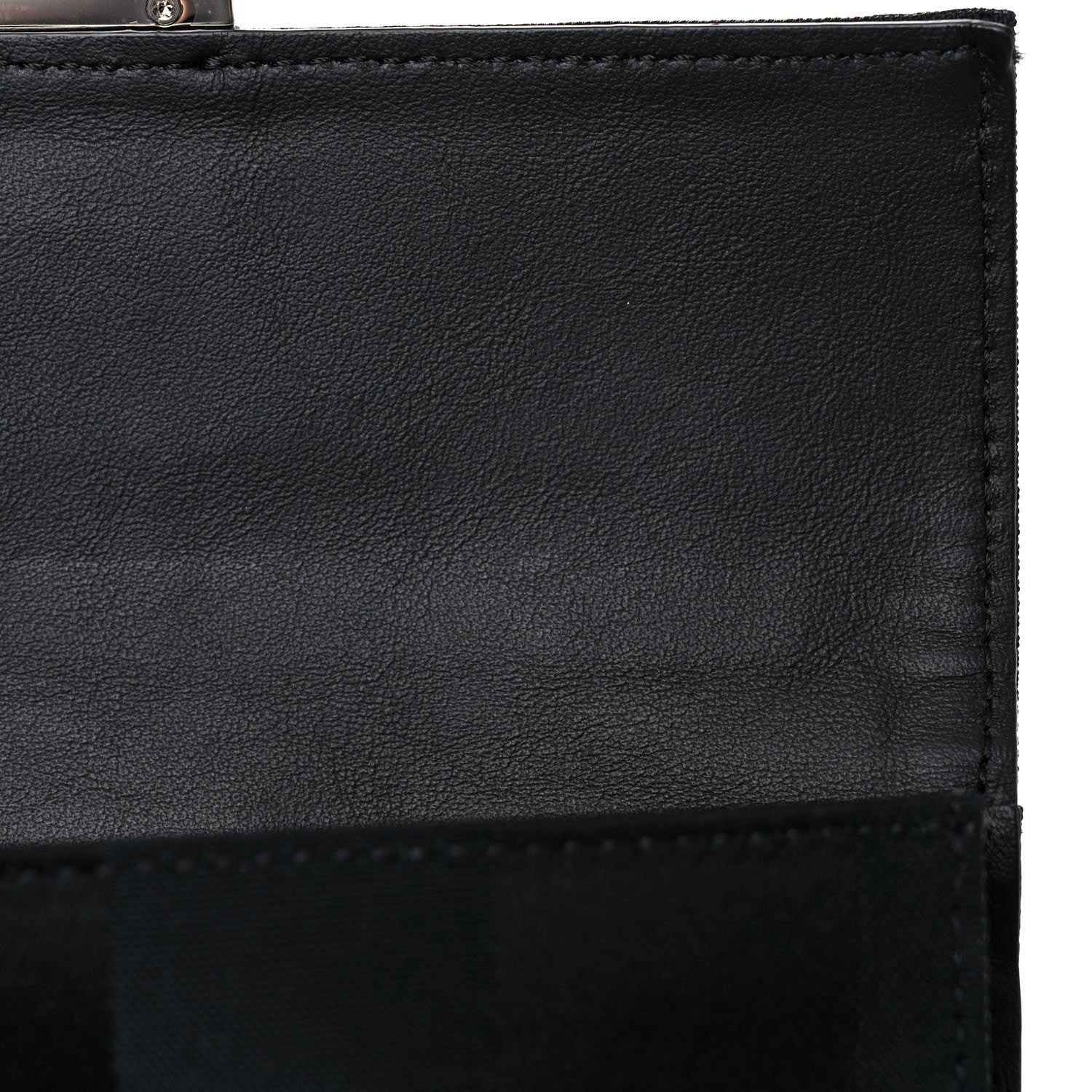 Fendi Recycled Nylon Vitello Grace Light Pequin Baguette Belt Pouch Black 11 of 11