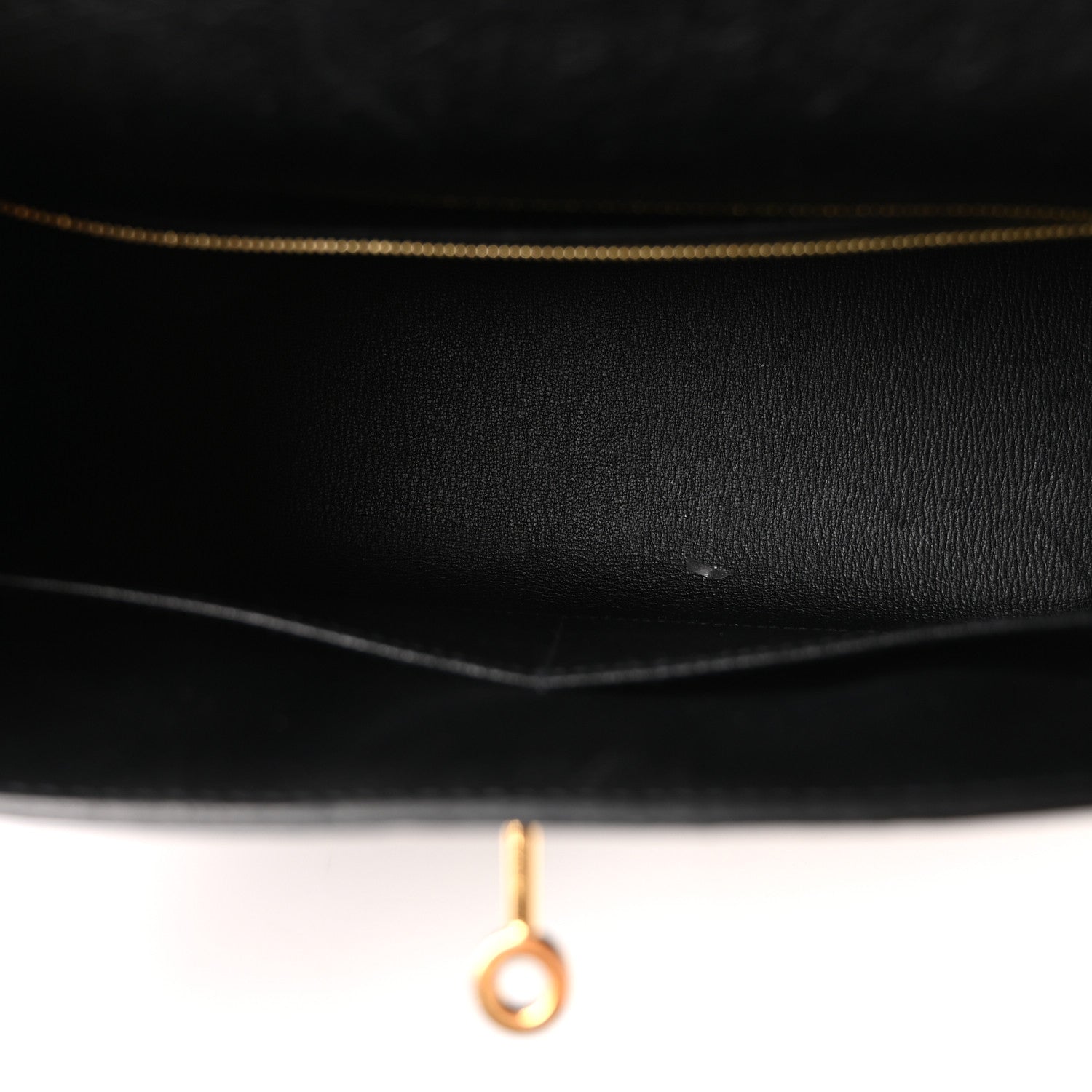 Hermes Ostrich Kelly Sellier 28 Black 5 of 10