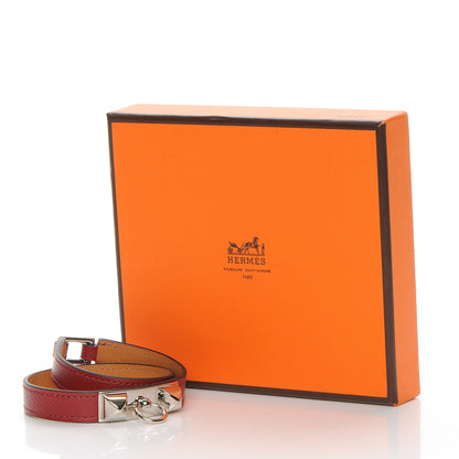 Hermes Epsom Rivale Double Tour Bracelet S Rouge Grenat 8 of 8