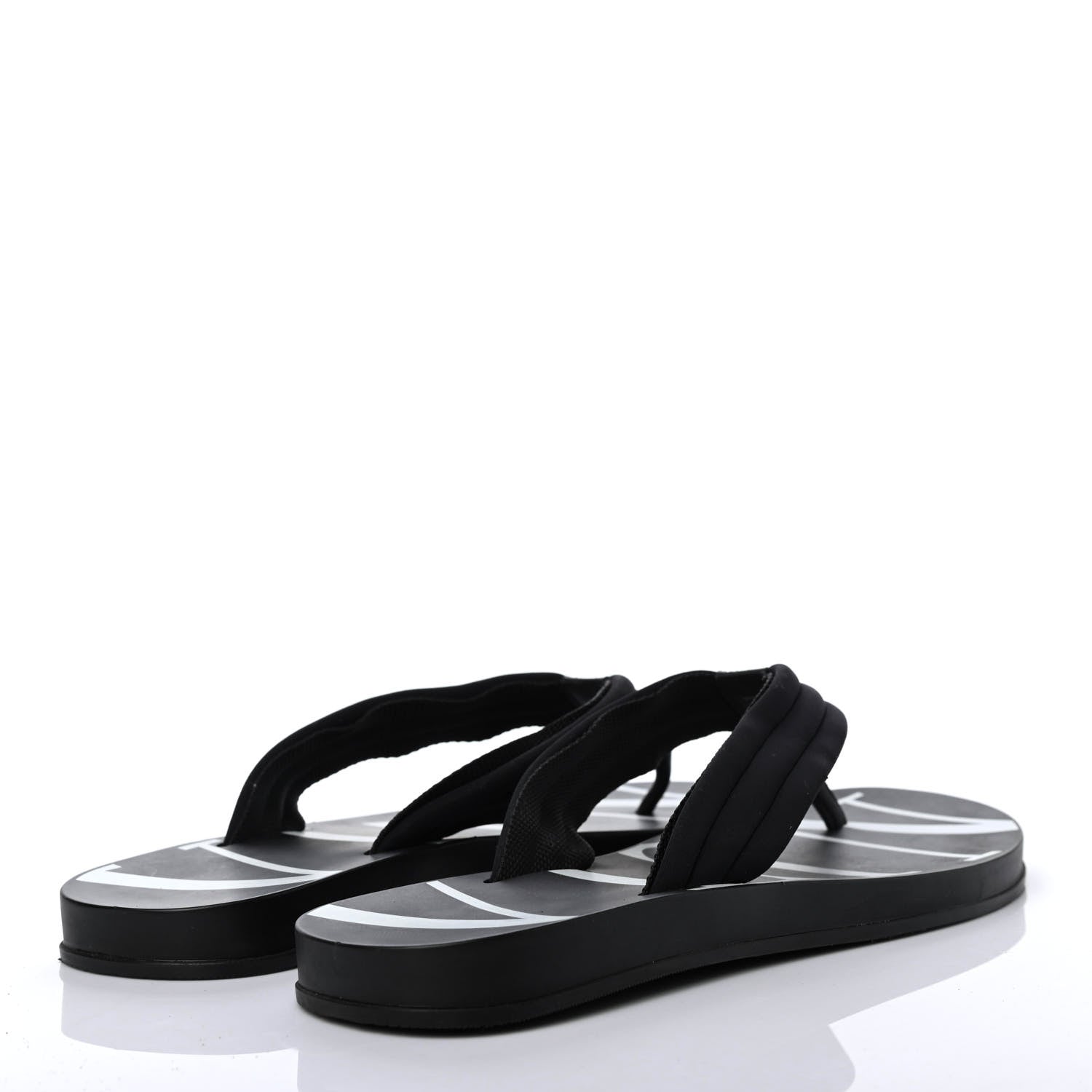 Valentino Garavani Rubber Mens VLTN Thong Sandals 43 Black 3 of 4