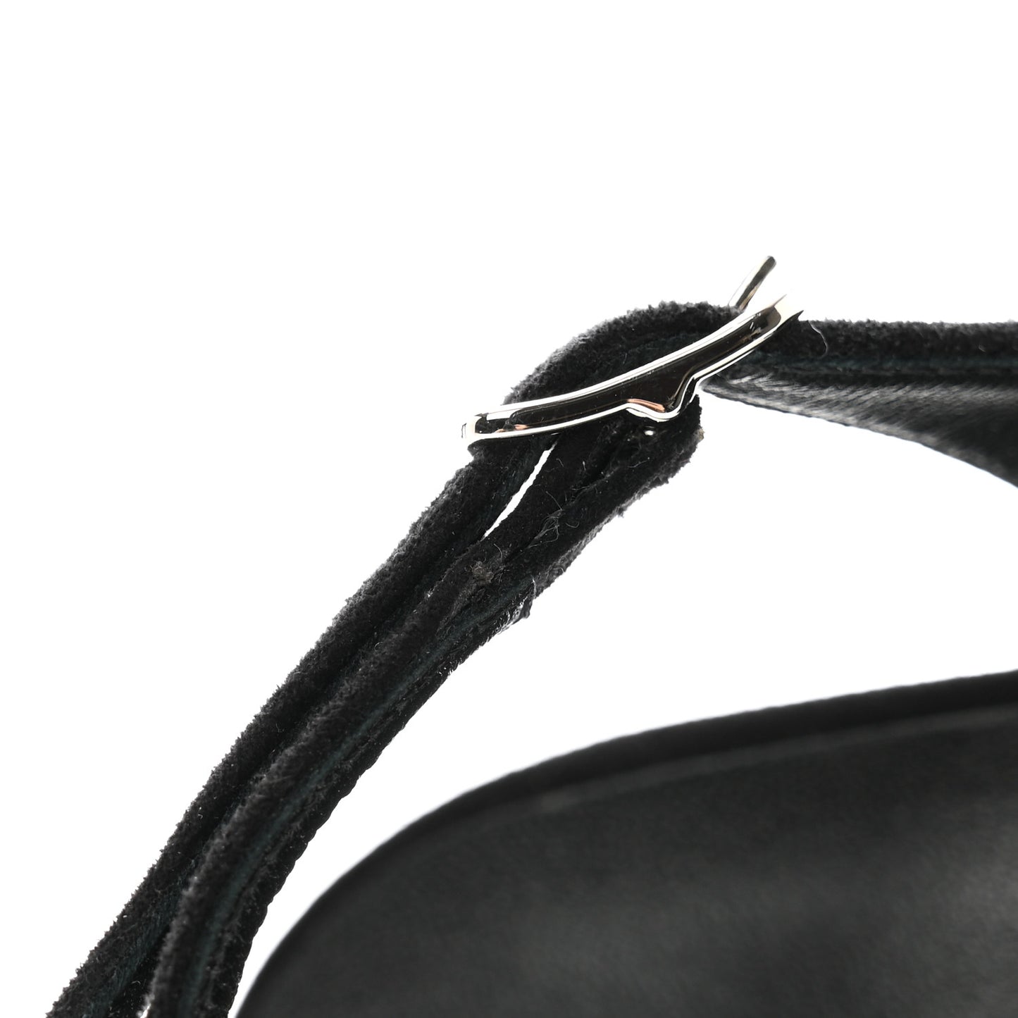 Suede Goatskin Crystal Ella 105 Sandal 35 Black